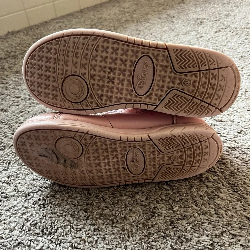 Disney Minnie Mouse Shoes Pink Girls Size 4 Hi Top No Lace‎